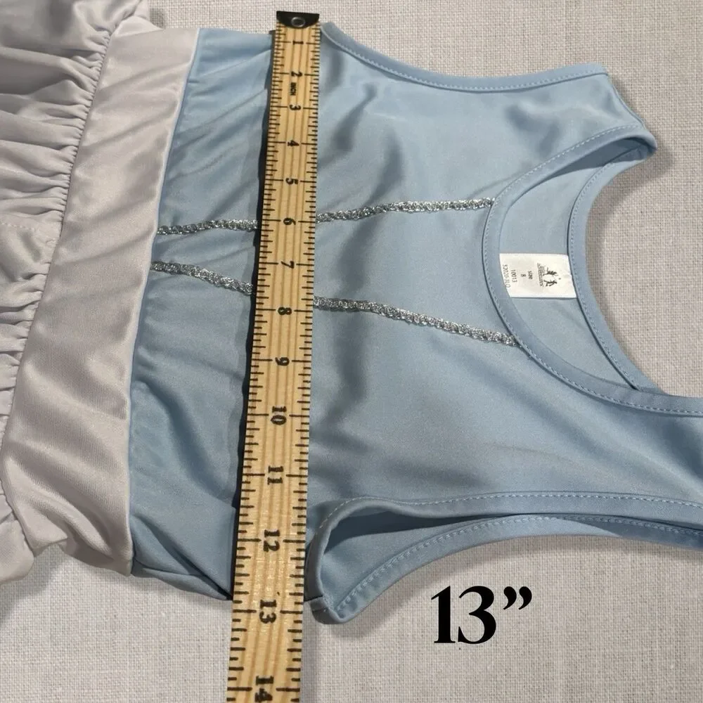 Little Adventures Cinderella Princess Dress Blue White Costume Girls Size 8
